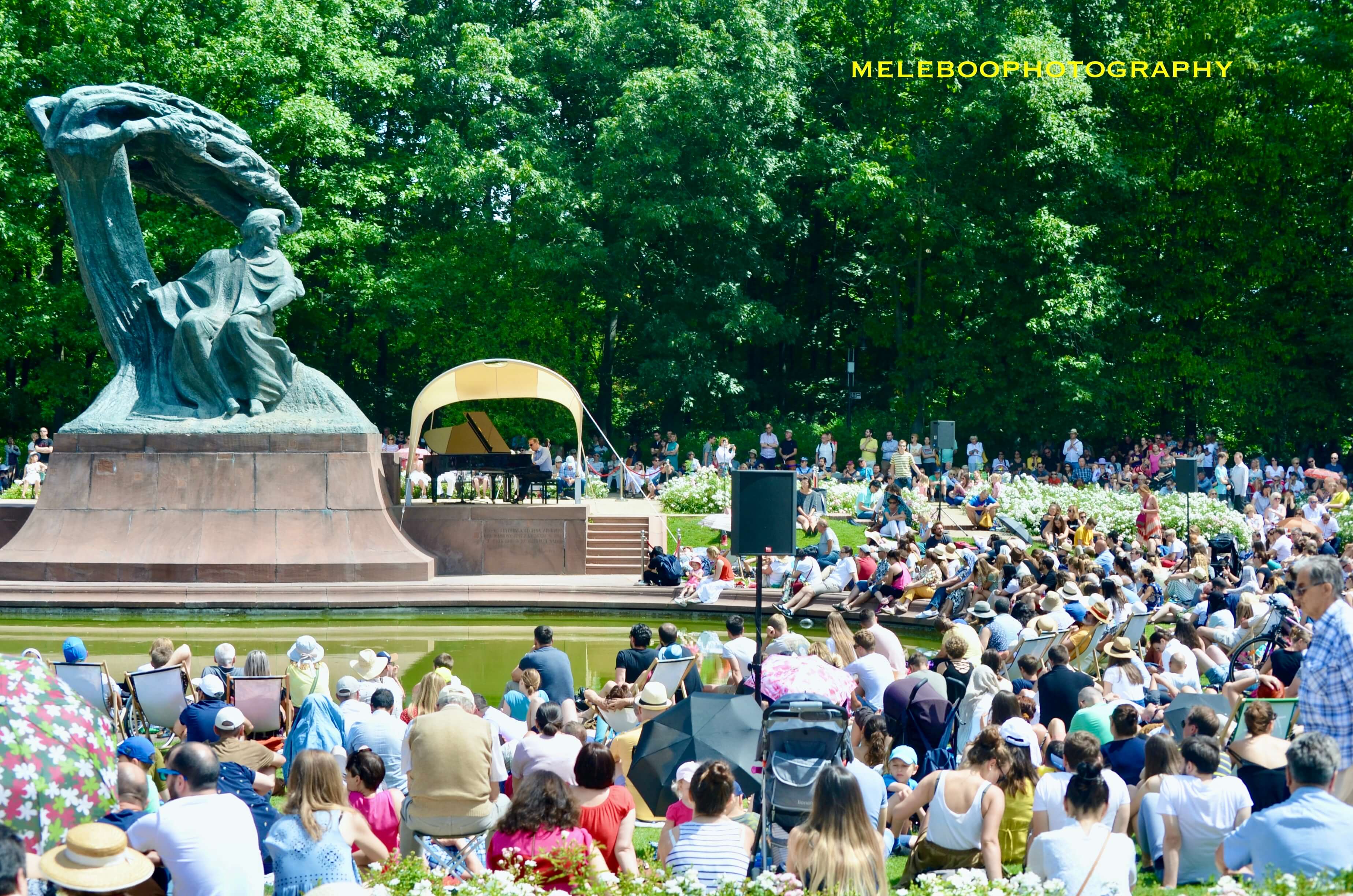 with Chopin looking on and listening