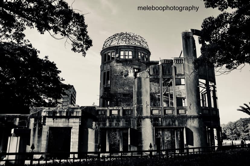 the ruins of the epicentre of the atomic explosion in Hiroshima